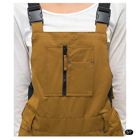 Aperture Adventure Tobacco 10K Bib Snowboard Pants - Picture 3 of 6